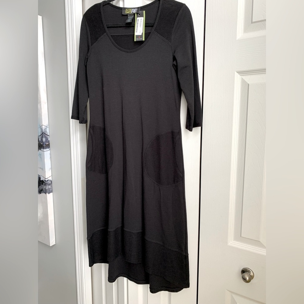 Sz XS PURE brand NWT Made in Canada pocket dress